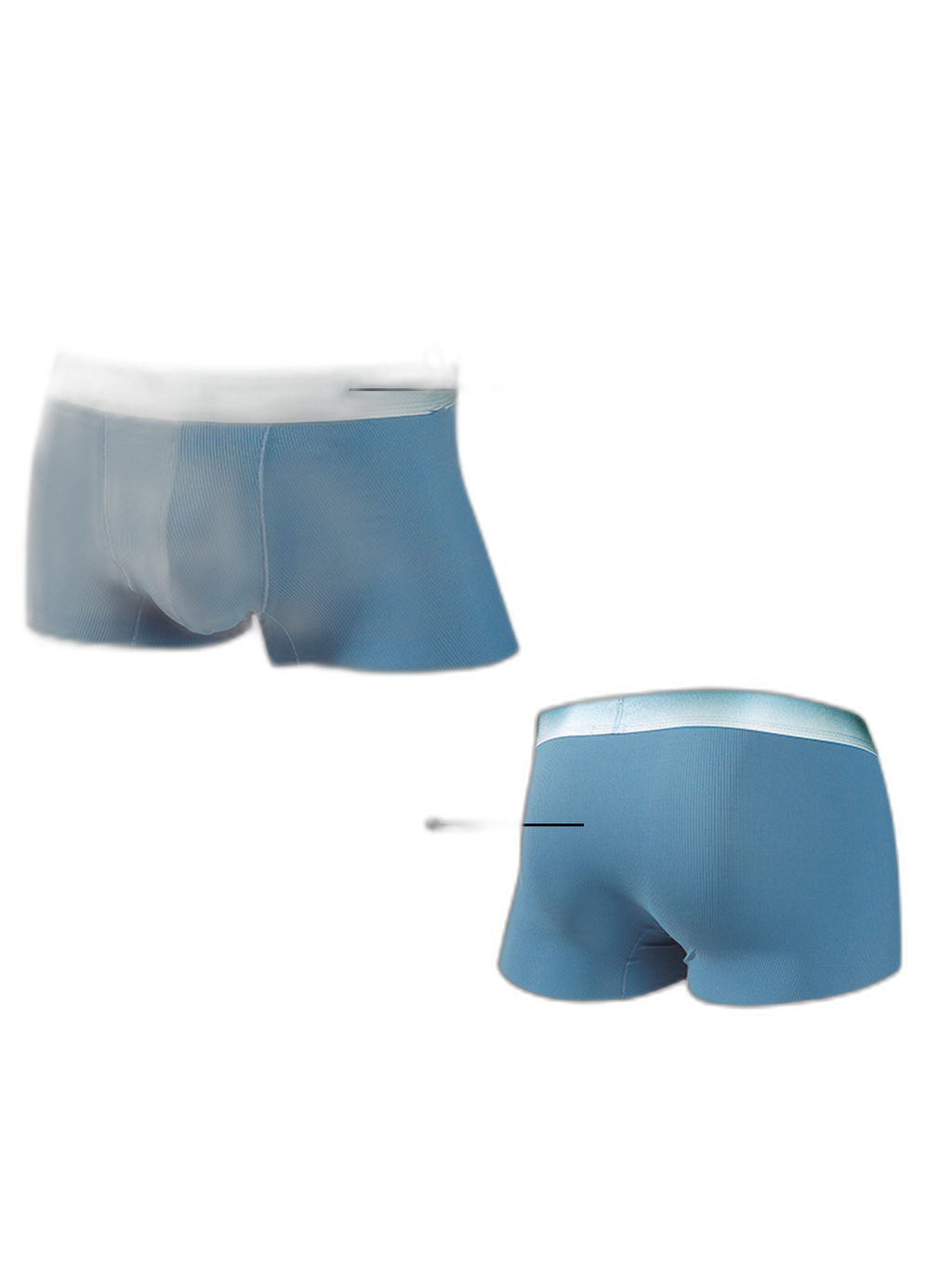 3 Pack Men's Breathable Threaded Fabric Ball Pouch Trunks