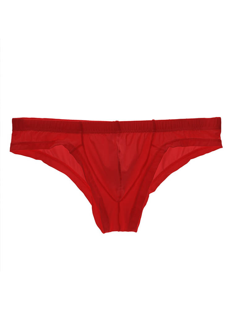 Men's Sexy Transparent U-Convex Pouch Thin Briefs