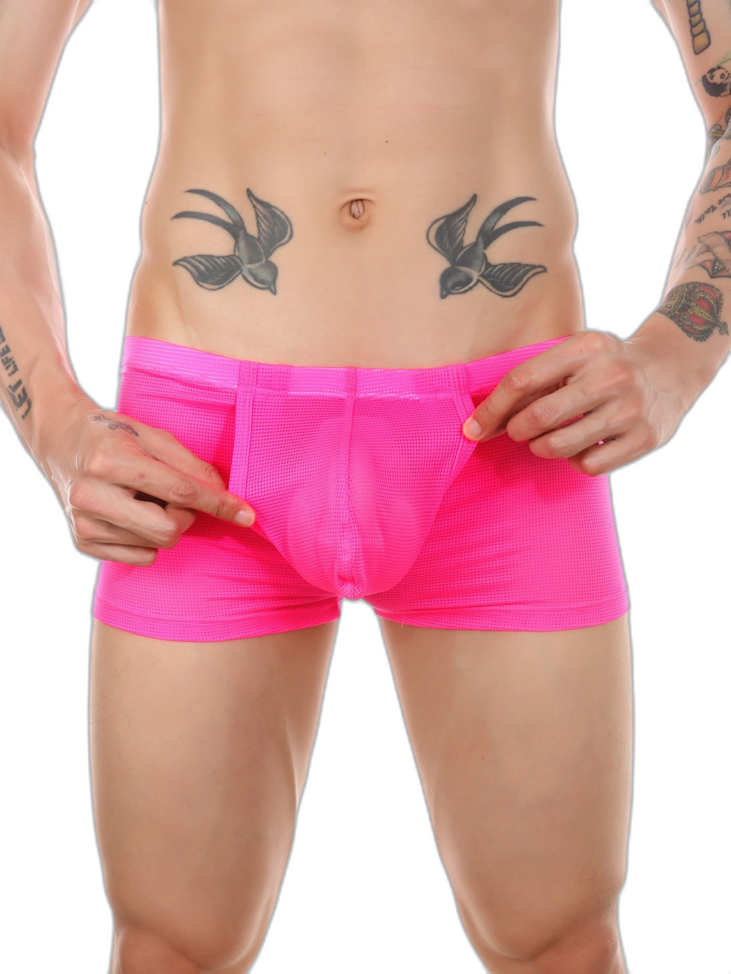 Men's Big Pouch U-convex Trunks with Fly