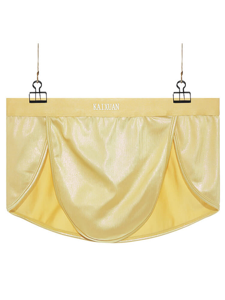 Men's Casual Split Polyester Boxer Brief