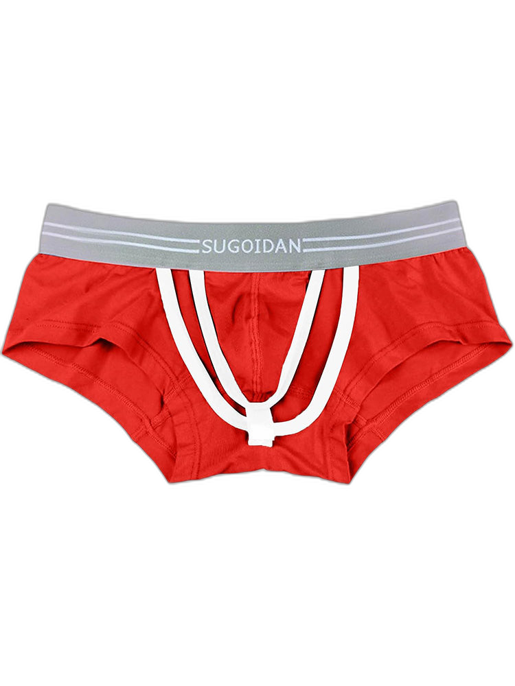3 Pack Men’s Sexy Cutout Trunks with Lift-up Pouch