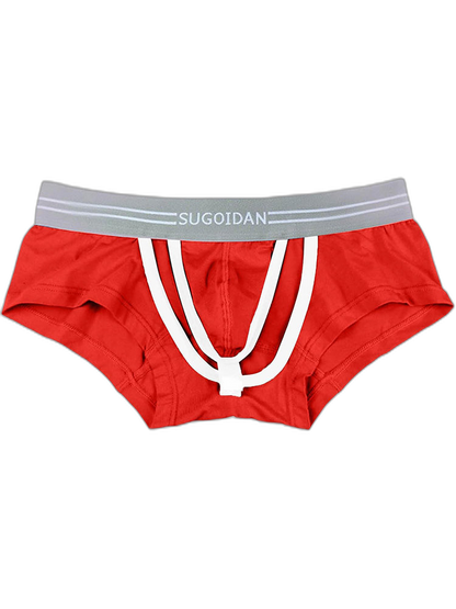 3 Pack Men’s Sexy Cutout Trunks with Lift-up Pouch