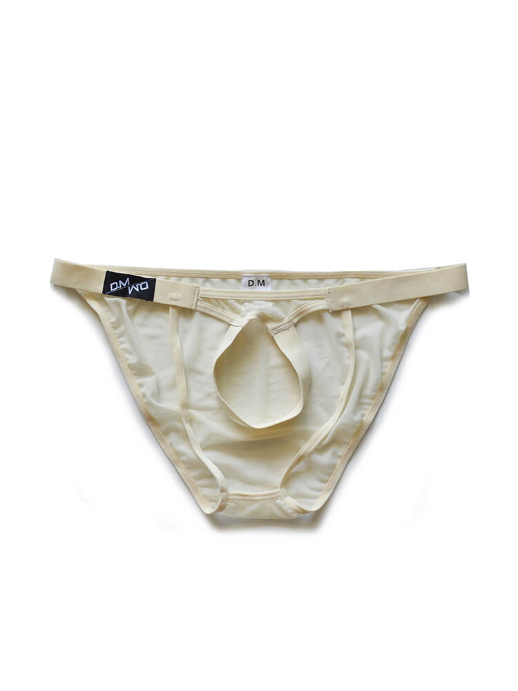 D.M Men's Sexy Front Hollow Mesh Briefs