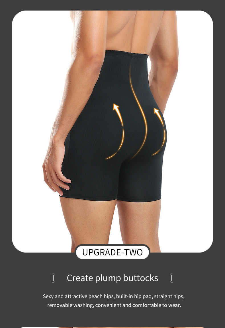 Men's Tummy Control Boxer Briefs with Open Fly