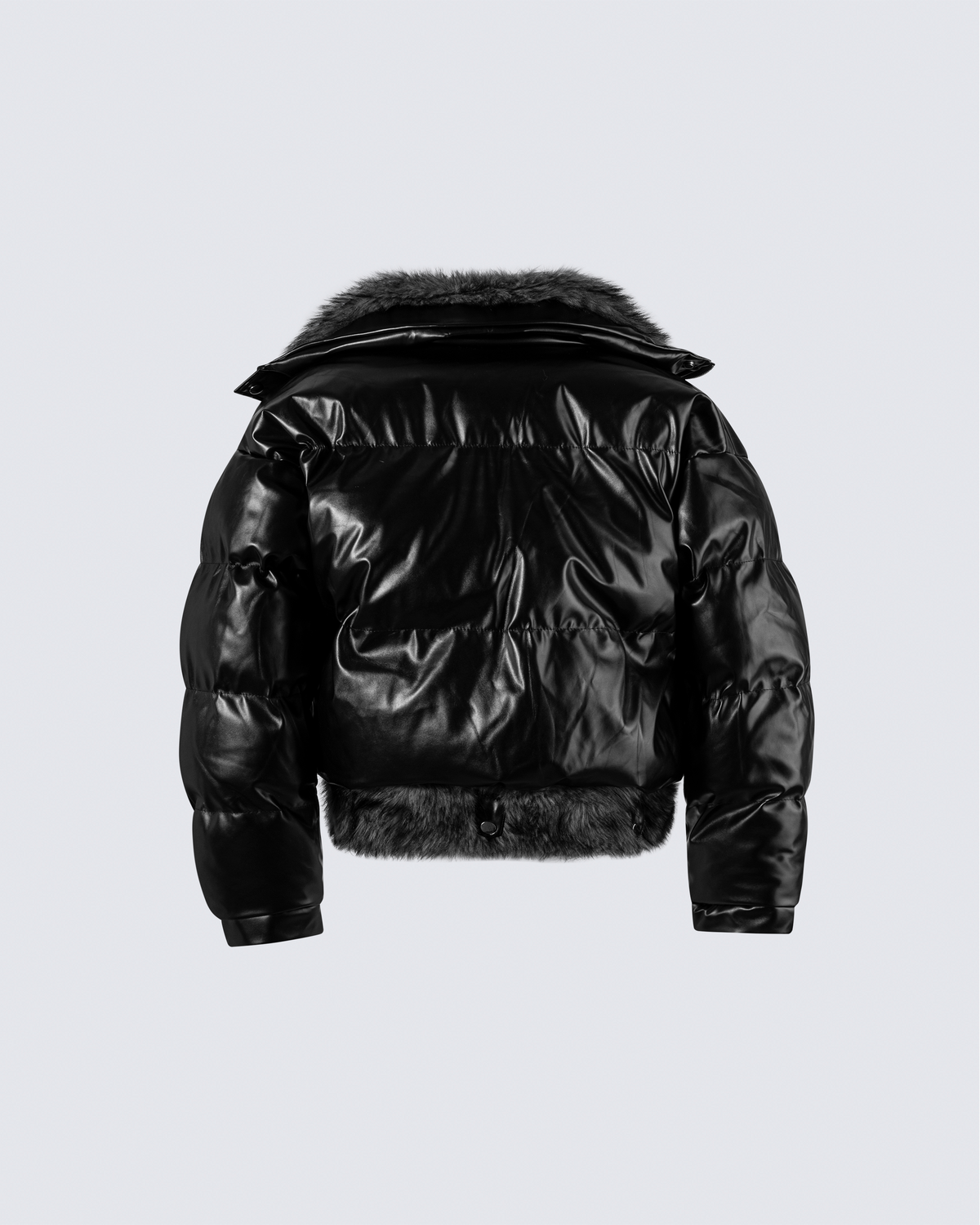 Puffer Jacket with Fur Trim