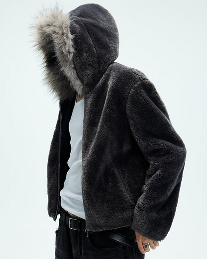 Fleece Hooded Padded Jacket