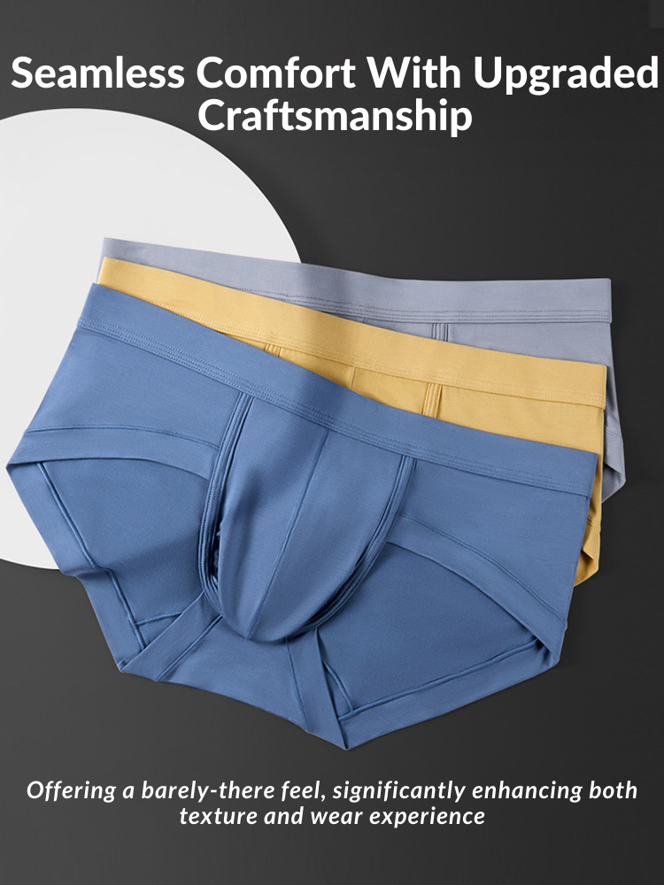 2 Pack Men's Breathable Pouch Separate Modal Briefs