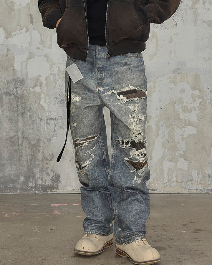 KIIKIO Y2K Star Graphic Flared Jeans
