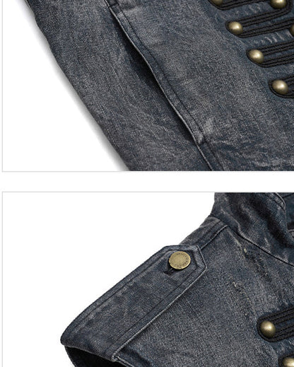 New Napoleon Denim Vest Jacket