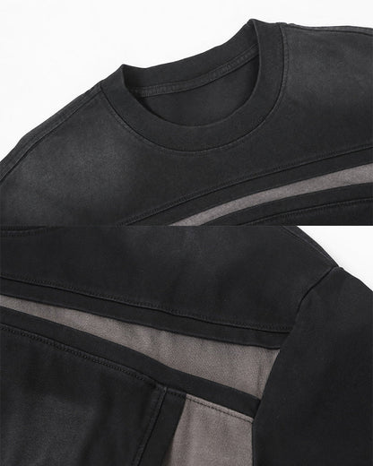 American Utility Contrast Panel Boxy New Tee
