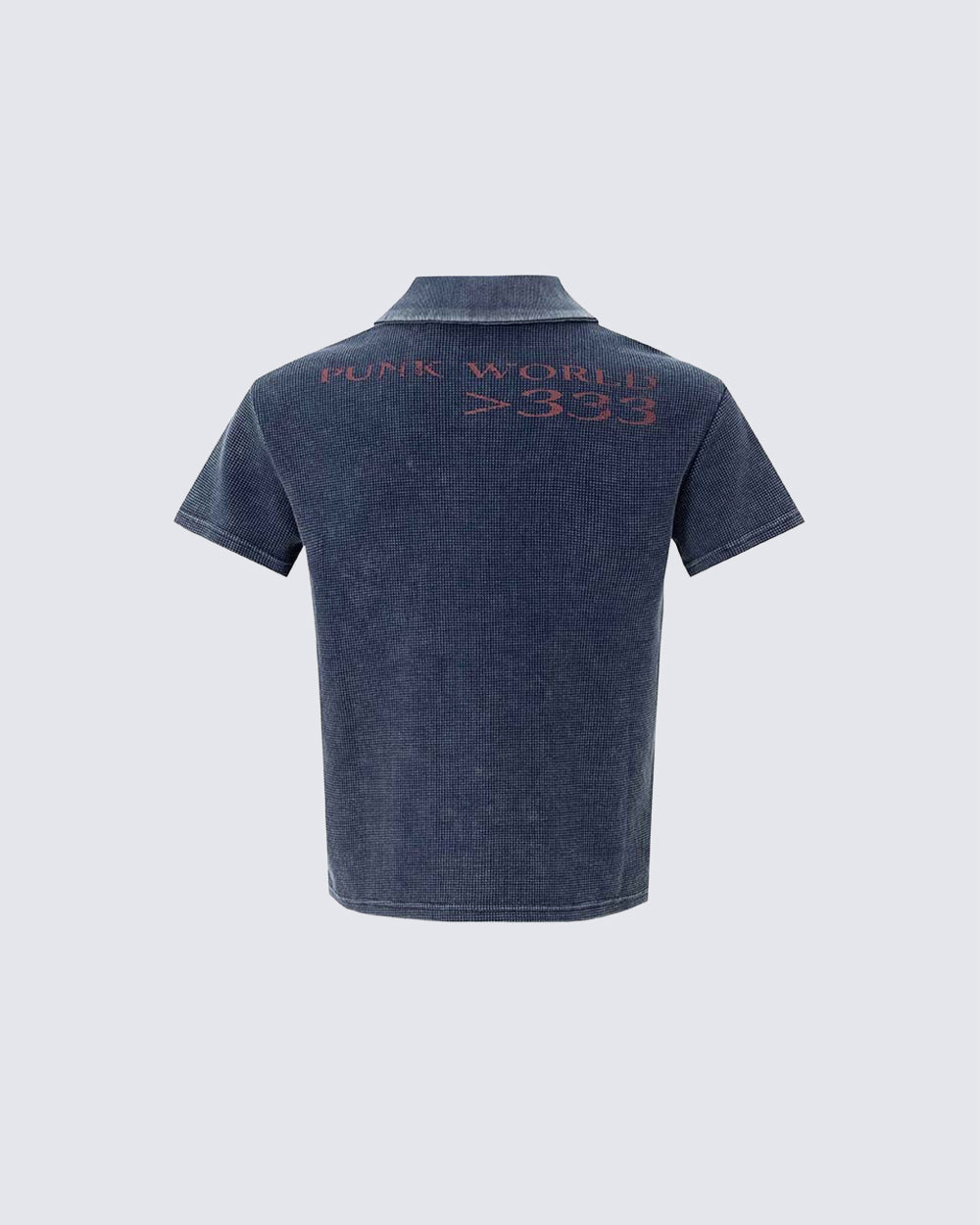 High Street Graphic Textured Washed New Polo T-Shirt