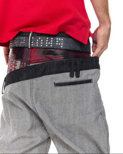 KIIKIO Y2K Asymmetric Jeans