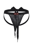 Men's Sexy Leopard Print Streamers Double Thong