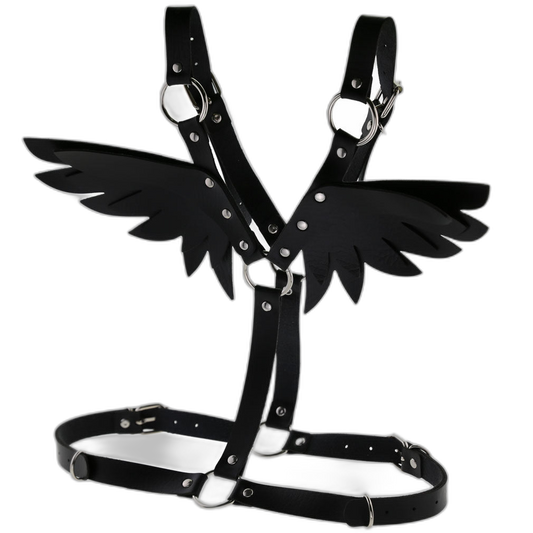 Angel Wings Leather Harness