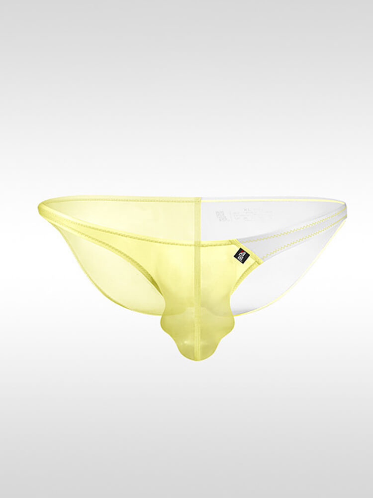 Men's Low-Rise Seamless  Sheer Ice Silk Thong