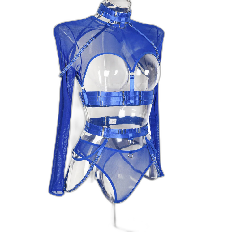 Unsubtle Temptress Bondage Bodysuit Set