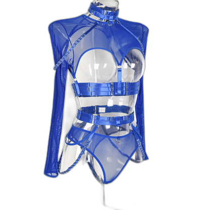 Unsubtle Temptress Bondage Bodysuit Set