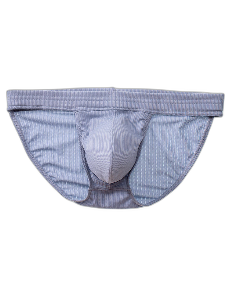 3 Pack Men's Threaded Fabric Briefs with U Convex Pouch