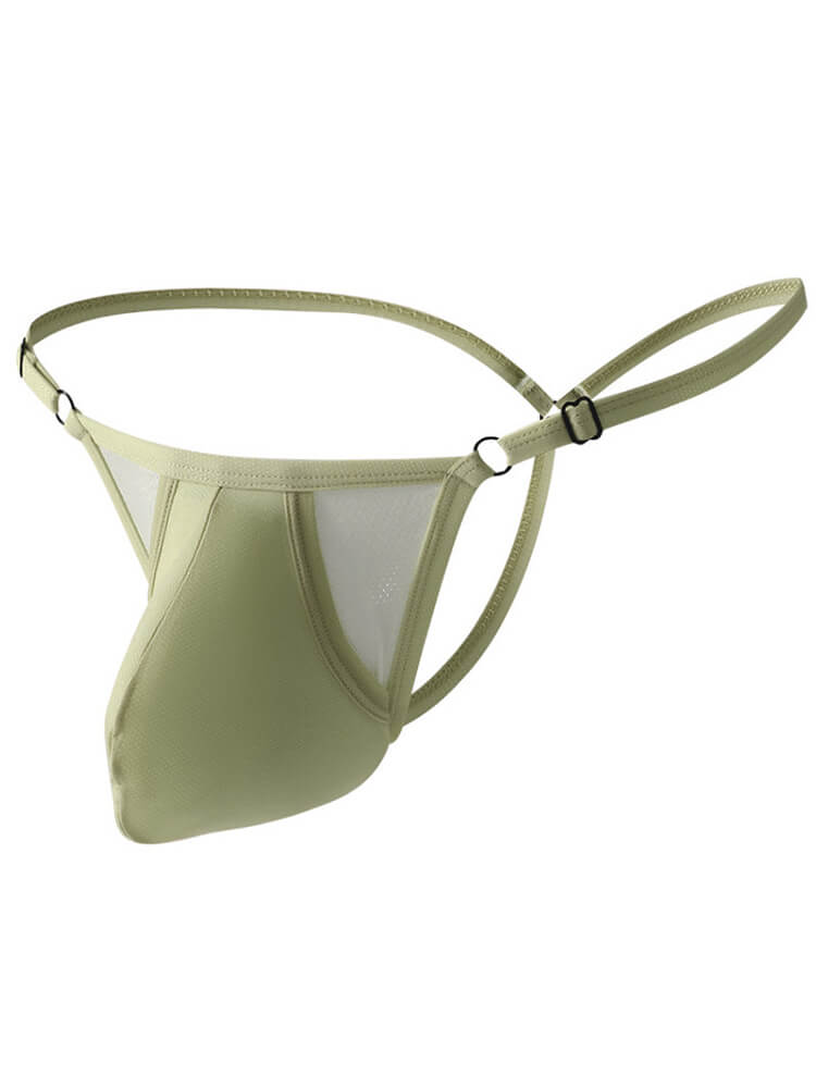 Men's Sexy Adjustable Thin-Strap Ice Silk Thong