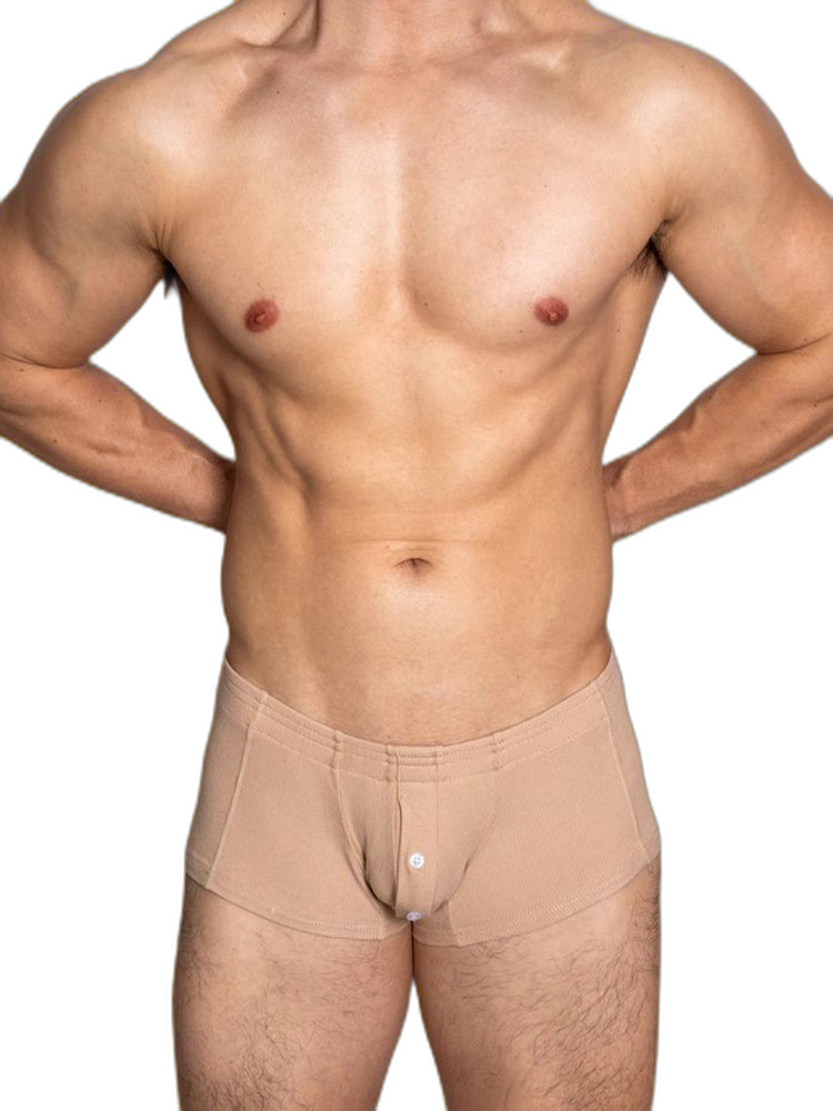 2-pack Men's Solid Color Comfortable Button-down Trunks