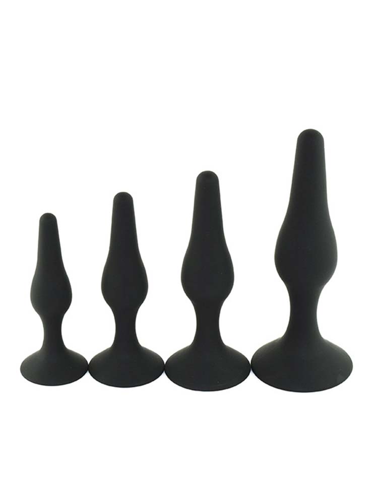 Silicone Anal Plug Four Piece Set