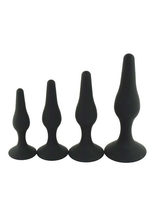 Silicone Anal Plug Four Piece Set