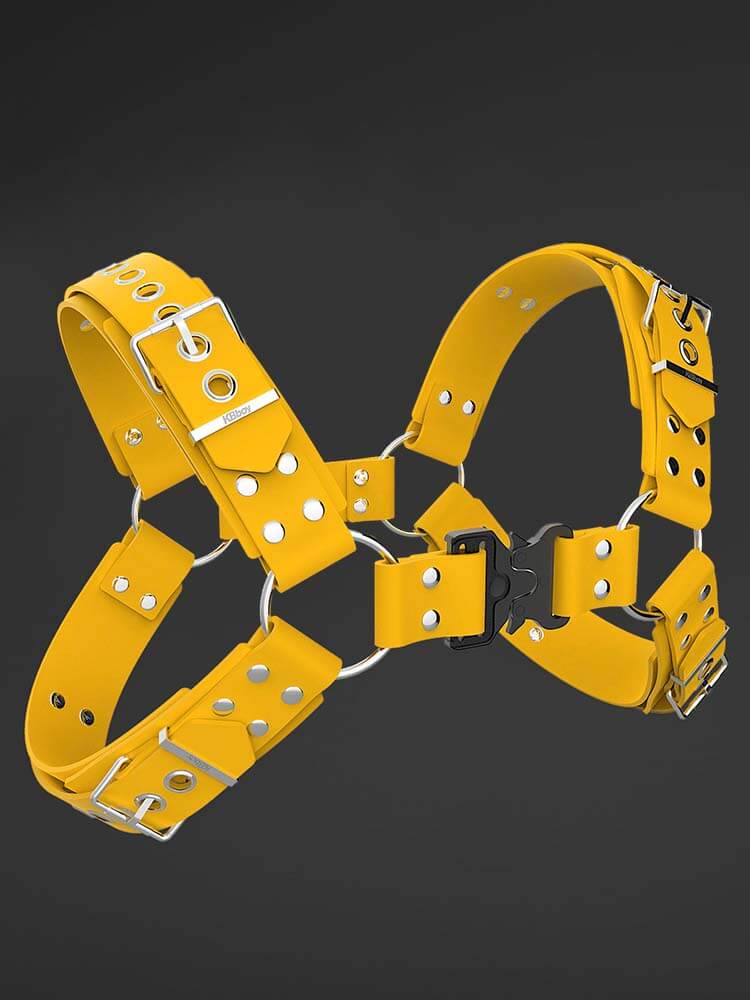 Men's Tactical Buckle Double-Layer Silicone Chest Belt
