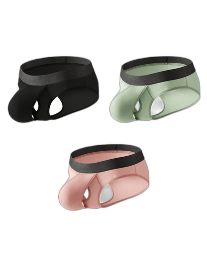 3-pack Men's Open Crotch Sexy Bullet Briefs