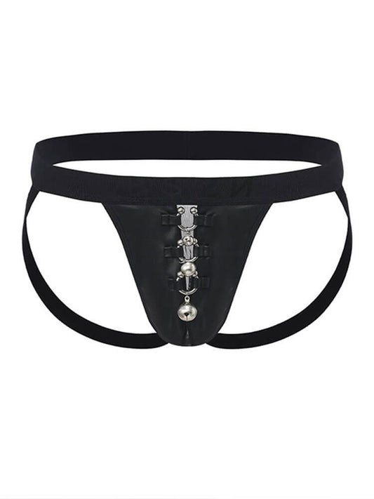 Men's Sexy Detachable Horseshoe Ring Bell Jockstrap