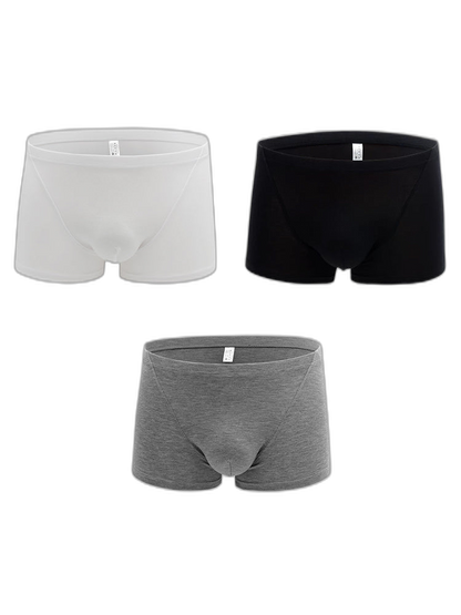 3-pack Men's Bamboo Fiber U-pouch Boxer Briefs