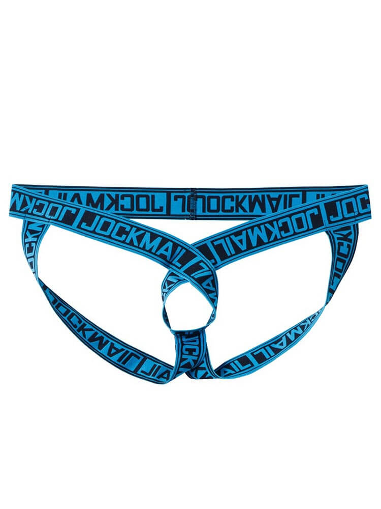Men's Sexy Solid Color Hollow Loops Double Thong