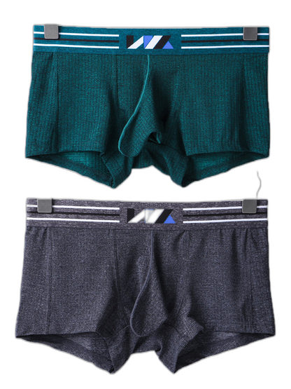 2 Pack Separated Pouch Comfy Mens Boxer Briefs