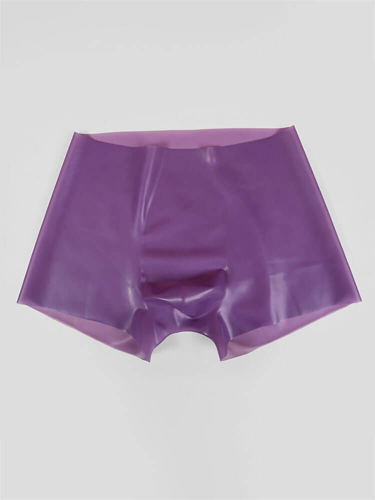 Men's Elastic Semi-Transparent Latex Boxer Briefs