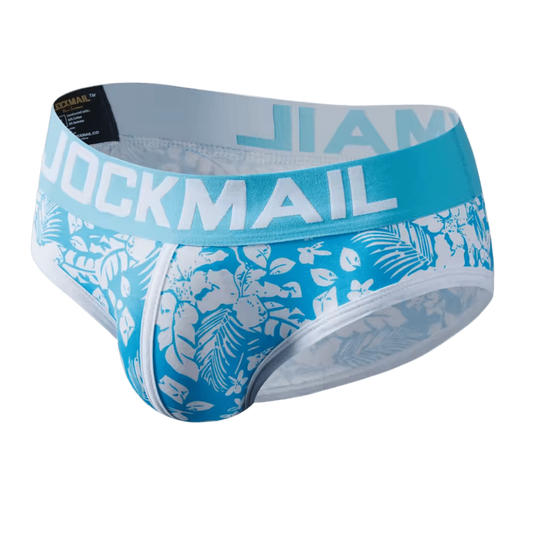 Jockmail Classic Briefs Sky Blue Leaves