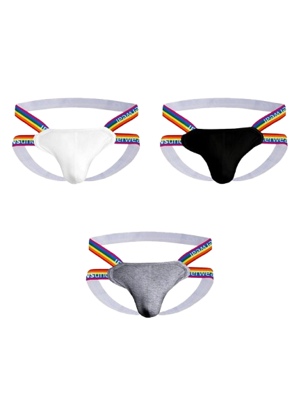 3-pack Rainbow Cotton Thong