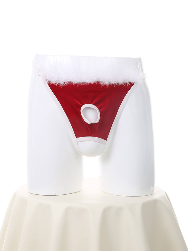 Men's Christmas Sexy Front Hollow Jockstrap