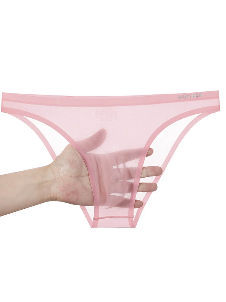 Men's Sexy Sheer Breathable Ice Silk Briefs