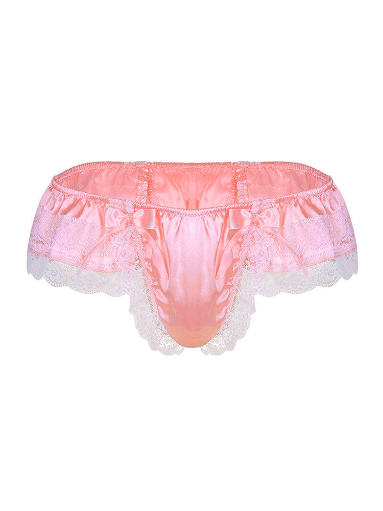 Men's Open Hip Lace Spandex Thong