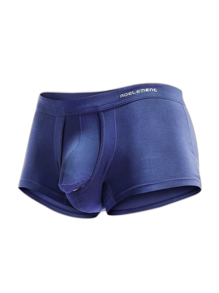 Men's Double Pouch Underwear Separate Pouch Modal Trunks