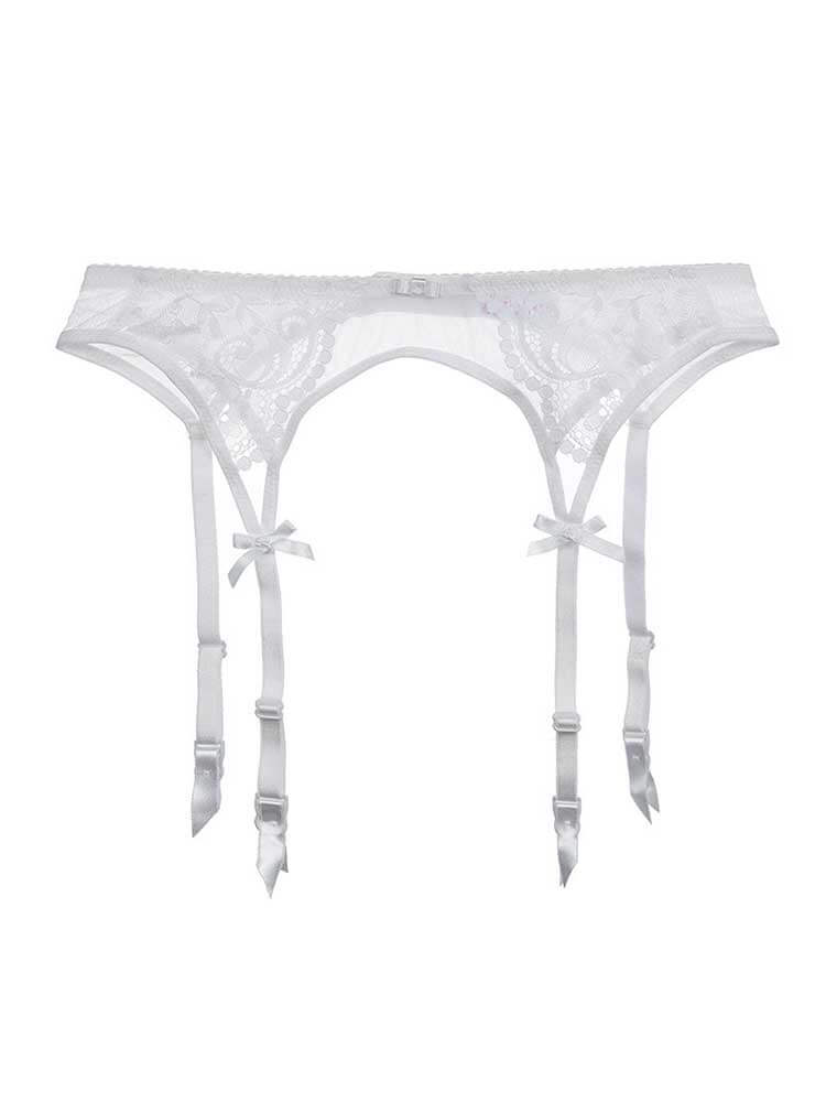 Men's Sexy Waist Cincher Bow Accent Cutout Garter Belt