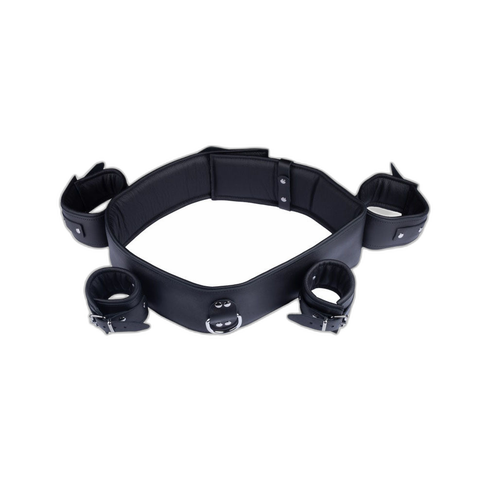 ruff GEAR Leather BOUND Arm Wrist Chest Restraint