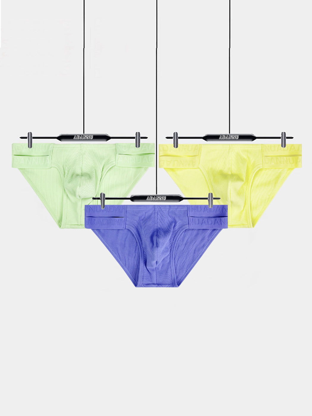 Pure Cotton Dual Waistband Sexy Sporty U-Pouch Men's Bikini