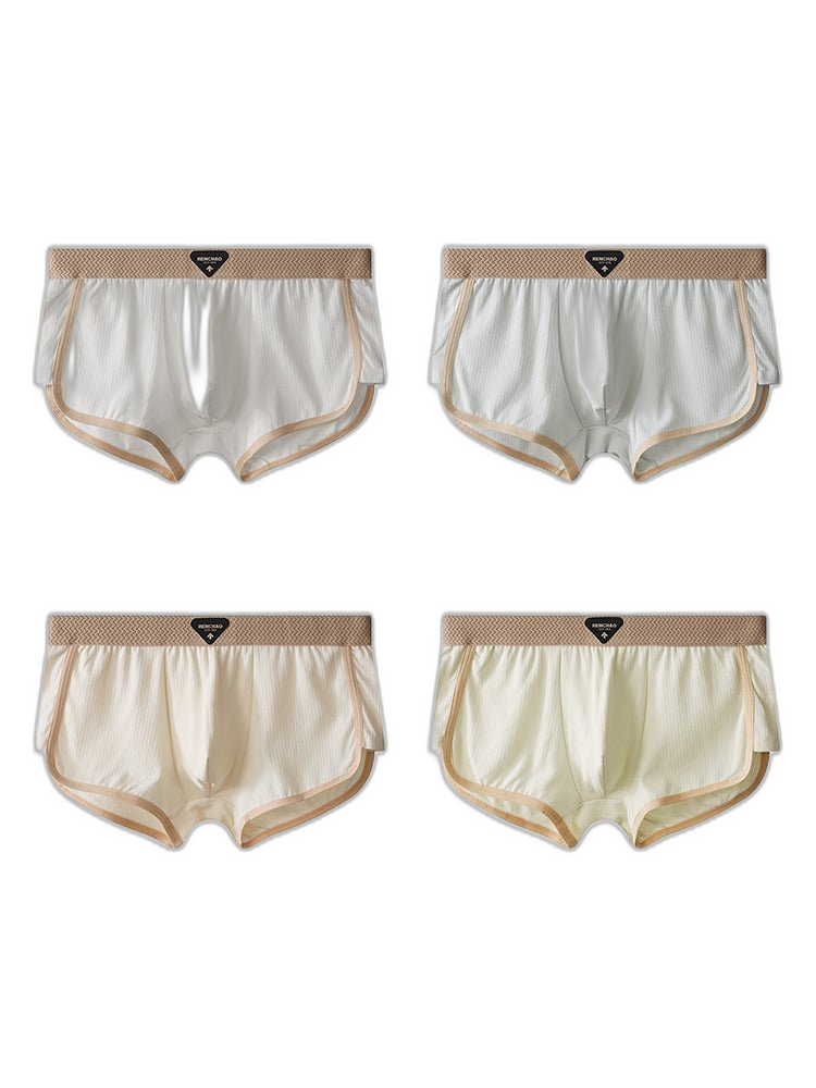 4 Pack Men's Ultra-Soft Premium Cotton Seamless Comfort Trunks