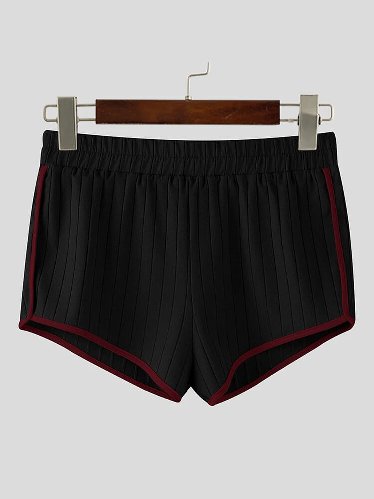 Men's High-Stretch Breathable Ribbed Sports Shorts