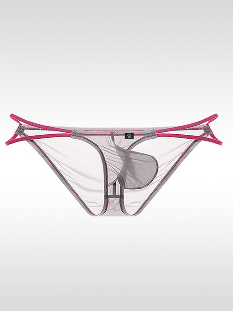 Men's Ultra-Thin See-Through Thin Belt Briefs