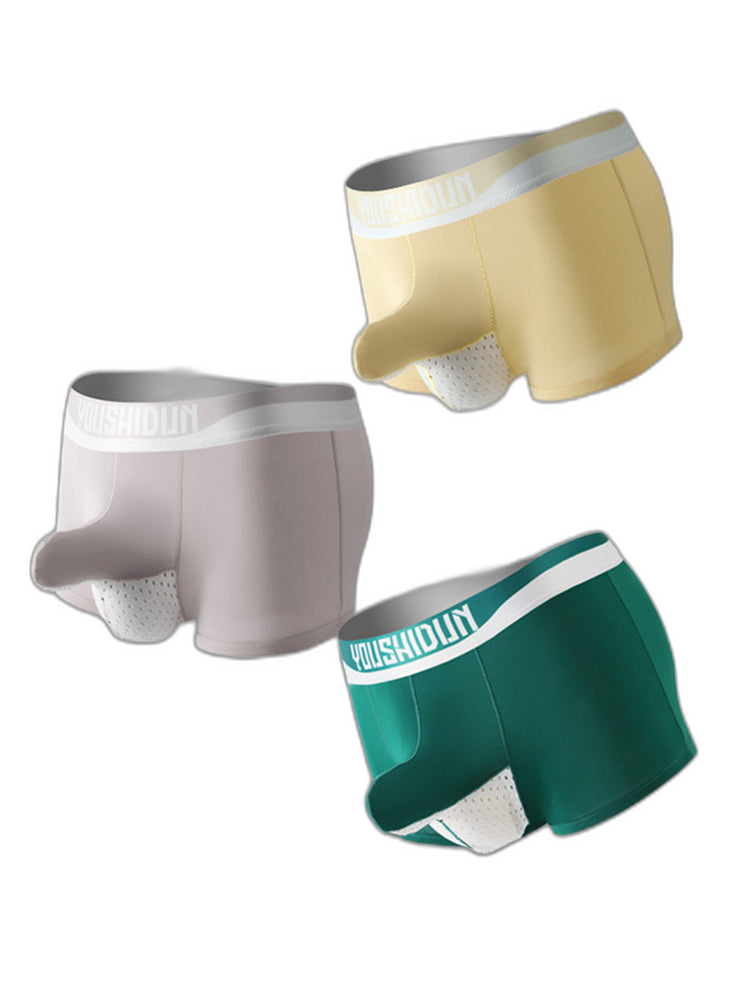 3 Pack Men's Comfy Cotton Dual Pouch Underwear