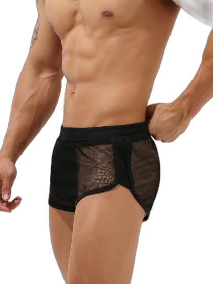 Men’s Sexy See Through Mesh Boxer Shorts