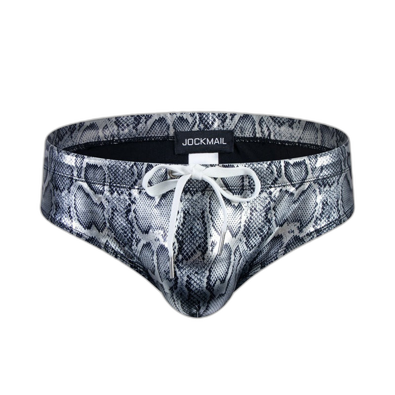 Metallic Snakeskin Bikini Brief
