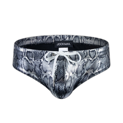 Metallic Snakeskin Bikini Brief