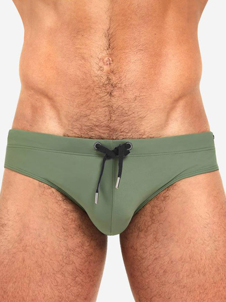 Men's Solid Color Sexy Triangle Swim Briefs